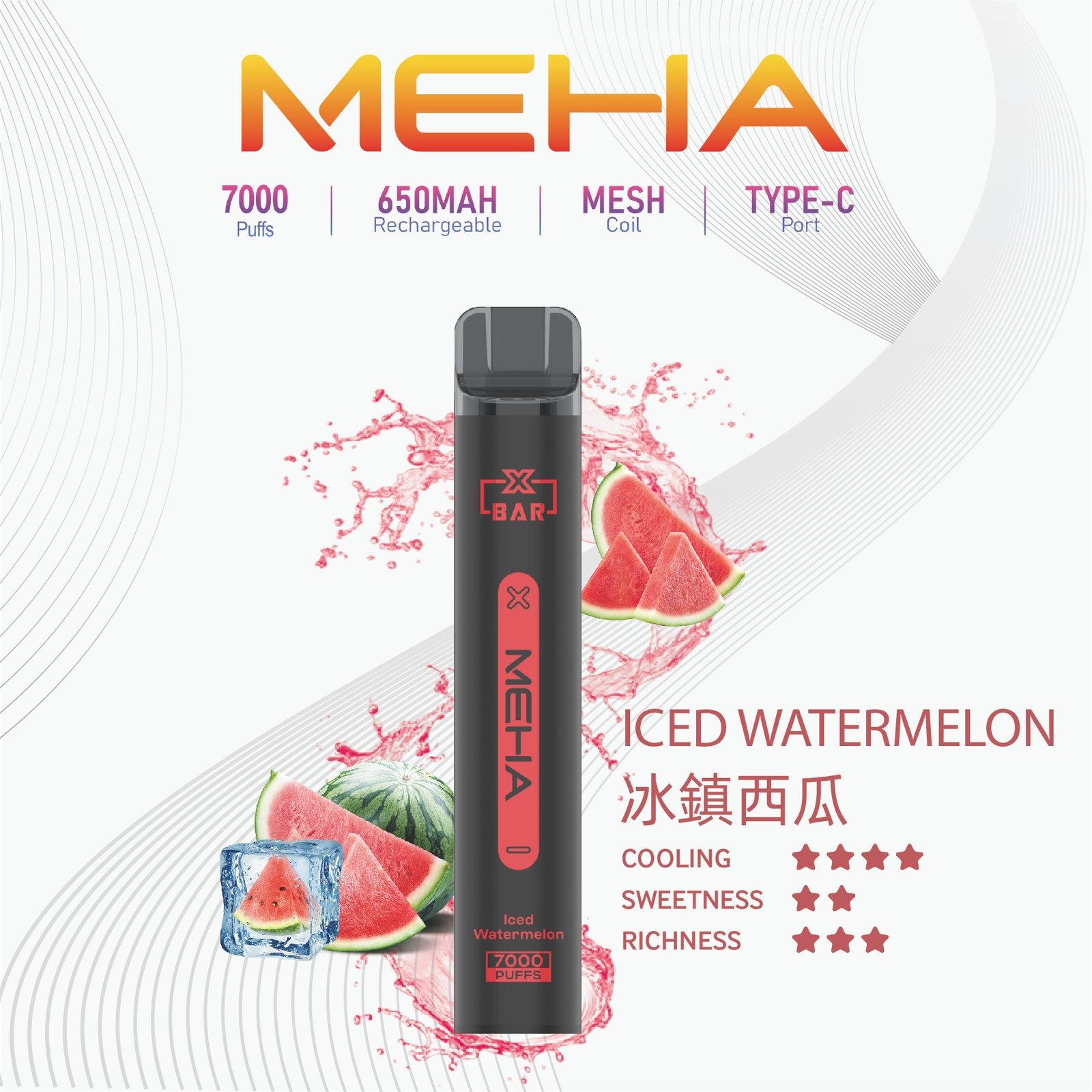 MEHAXBAR小黑條7000口拋棄式4jpg SP2S 台灣電子霧化器旗艦店|主機煙彈現貨專賣